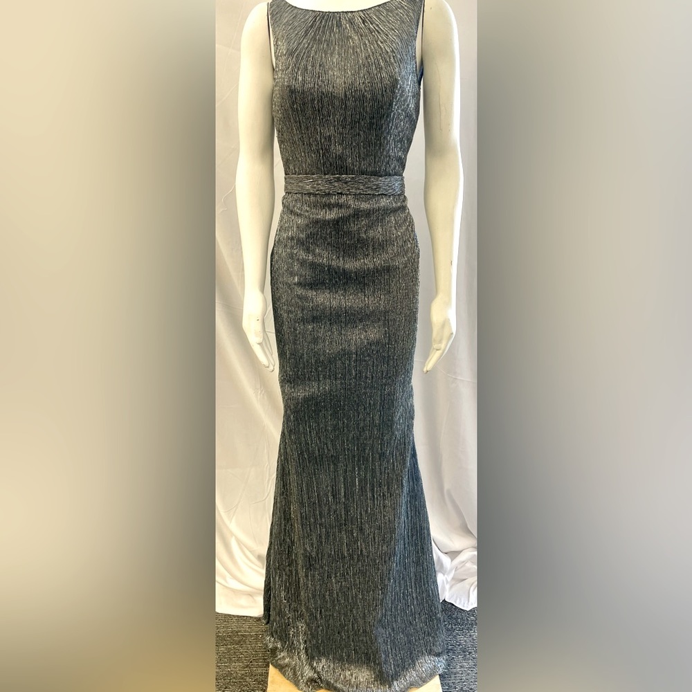 Silver/navy NWT size 12 formal dress